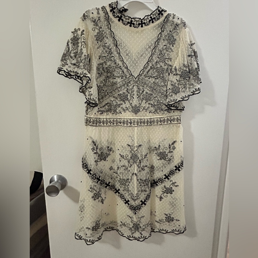 Zara mesh romantic dress